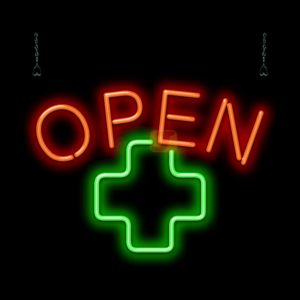Medical Cross Open Neon Sign